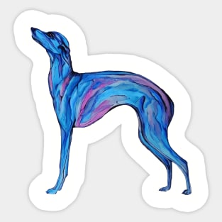 Blue Greyhound Sticker